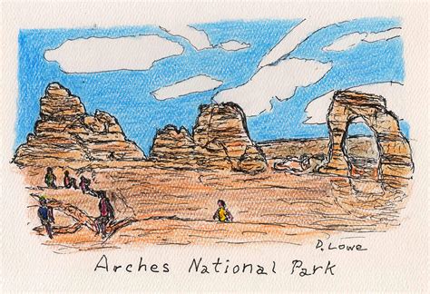 Arches National Park Drawing By Danny Lowe Pixels