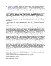 Arizona and is aware that they have the right to remain silent, but does not explicitly invoke or waive the right. Week 6 Forum - Campbell.docx - 1 In Berghuis v Thompkins ...