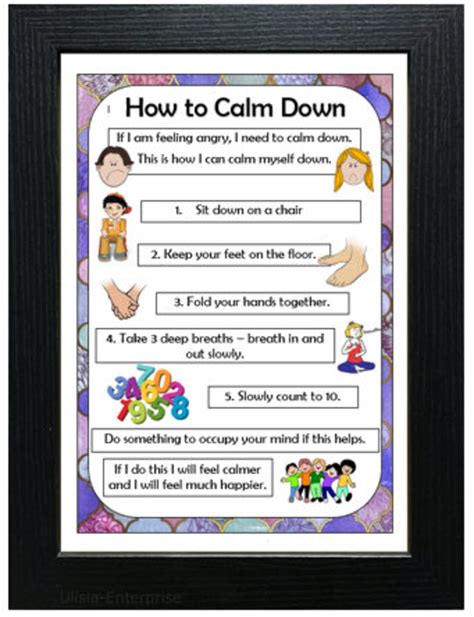 Printable How To Calm Down Poster Classroom Display Etsy España