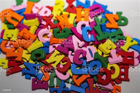 Set Of Coloured Plastic Letters And Numbers Stock Photo Download