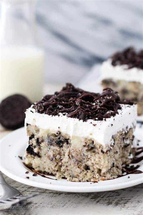 Let cool for 30 minutes. Cookies and Cream Pudding Poke Cake - Beyond Frosting