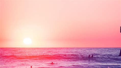 Pink Beach Sunset Desktop Wallpaper 32 Pink Sunset Wallpaper Hd On