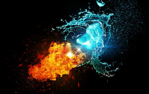 46 Cool Fire And Water Wallpapers Wallpapersafari