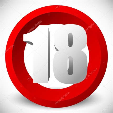 18 Years Age Restriction Sign Stock Vector Image By ©vectorguy 83490454