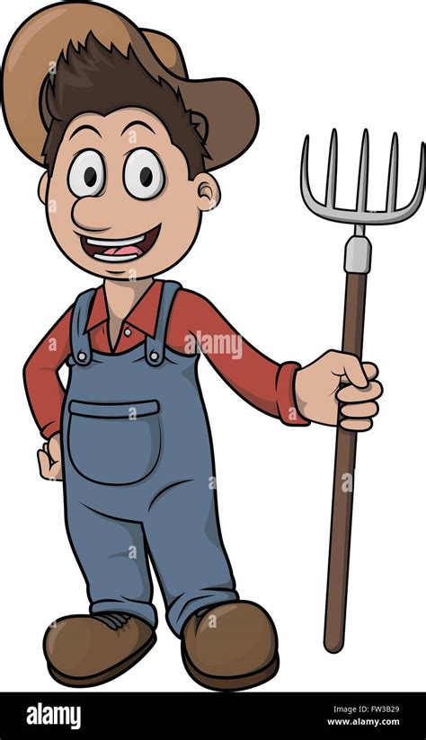 Farmer Cartoon Illustration Stock Vector Image And Art Alamy