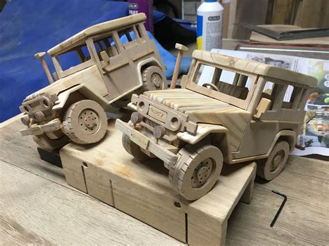 Toyota Land Cruiser Wooden Toy Cars Unfinished Wooden Toy Cars