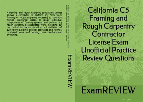 California C5 Framing And Rough Carpentry Contractor License Exam