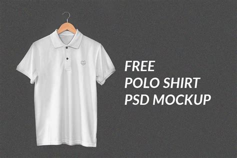 Free Mockup • Hanging Polo Shirt Commercial Use Fonts And Graphics Freebies