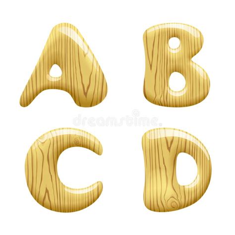 Wood Alphabet Letters Stock Vector Illustration Of Glossy 27047554