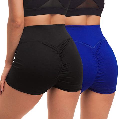 Yeyele Yoga Shorts For Women Or Pack High Waist Butt Scrunch Booty Spandex Gym Workout