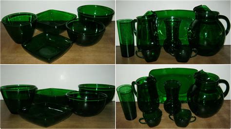Anchor Hocking Vintage Green Glassware