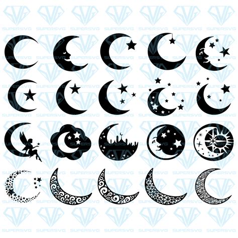 Phases Of The Moon Decal Svg