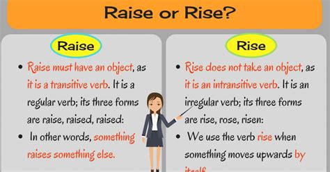 Confusing Words Raise Vs Rise Job Vs Work Esl Buzz