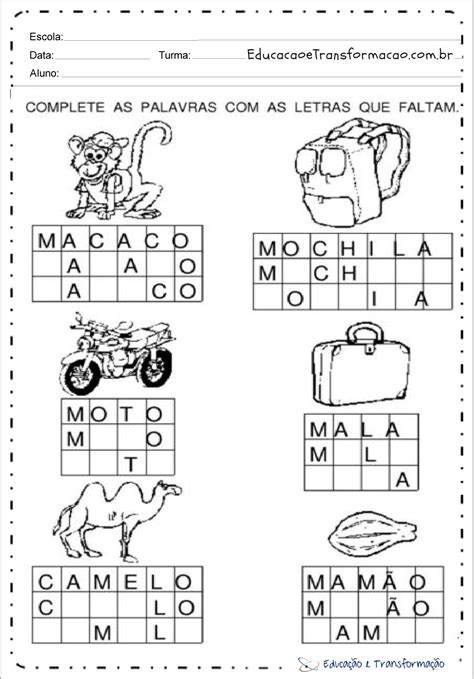 Atividades Com A Letra M Para Alfabetização