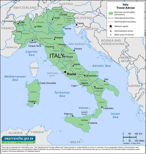 You can customize the map before you print! Italy Travel Advice & Safety | Smartraveller