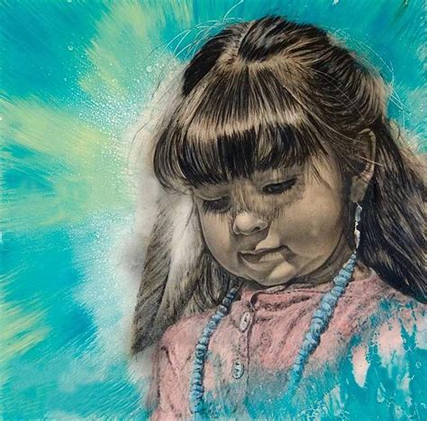 Native Child Original Oil Painting Native American Art Painting
