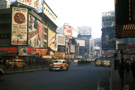 Mid Century Manhattan New York Des Années 50 En Kodachrome ⋆ Photos