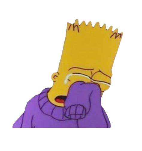 Наклейка Bart Crying Png Avatan Plus