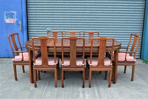 Solid Asian Rosewood Dining Table And 8 Chairs China Mainland