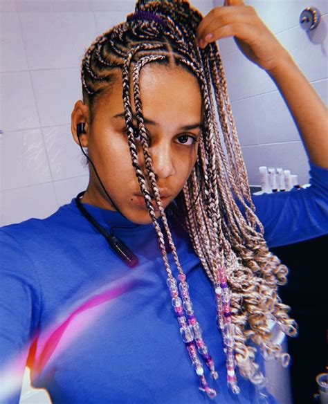 These braids hairstyles are the pinnacle of coloured hair, as they mix and match over three popping colours. Rainbow Braid Hairstyles For Kids Sho Madjozi / 42 Goddess ...