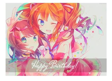 Anime Girls Kawaii Yuri Birthday Love ♡ Happy Birthda