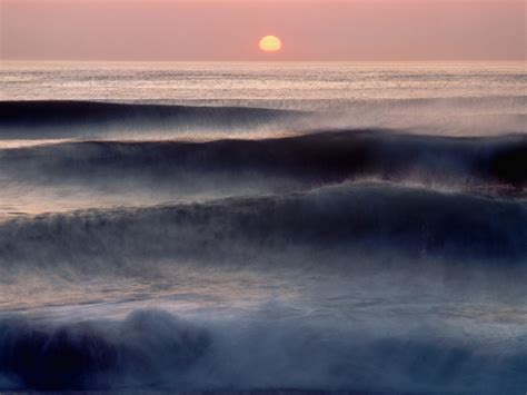 sunrise, Waves, Atlantic, Ocean, Massachusetts Wallpapers HD / Desktop ...