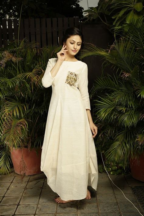 Off White Khadi Cowl Dress Linen Dress Pattern Dress Patterns Blouse