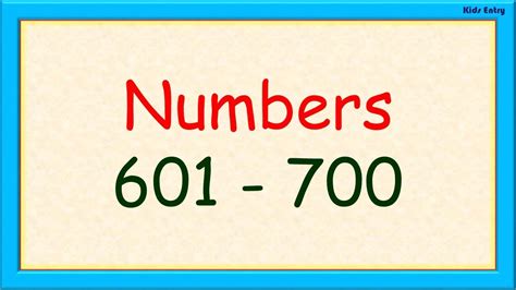 Learn Numbers From 601 700 With Spelling Learn Numbers From 601 To