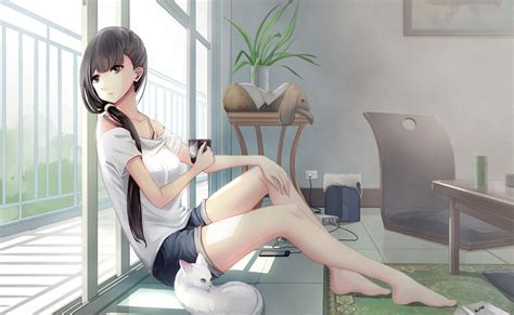 Drinking Coffee Anime Couple Wallpapers Wallpaper Cave
