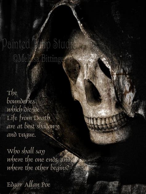 Edgar Allan Poe Quote And The Grim Reaper Angel Of Death