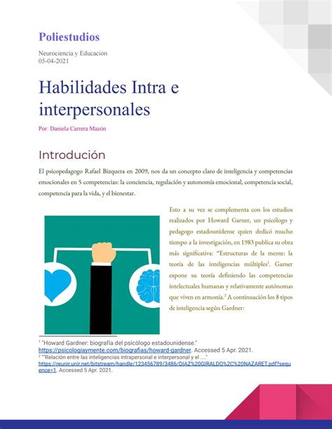 Habilidades Intra E Interpesonales By Daniela Carrera Issuu