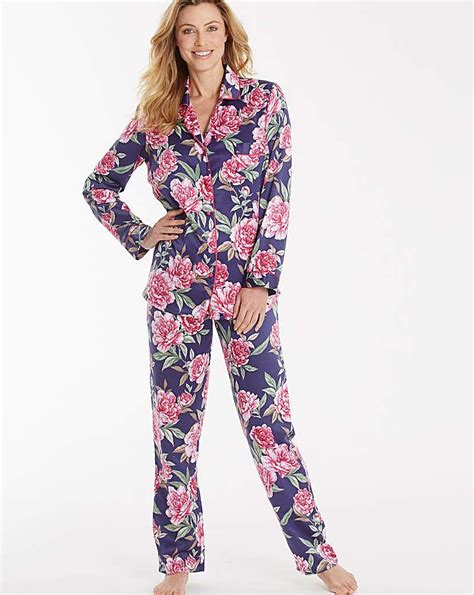 Pretty Secrets Printed Satin Pyjama Set Add A Touch Of Luxury To Your