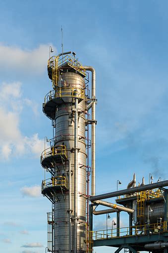 Distillation Column Oil And Gas Refinery Plant Stock Photo Download