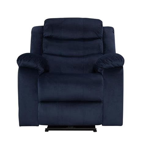 Fc Design Navy Blue Power Recliner Chair With Usb Port For Bedroom And
