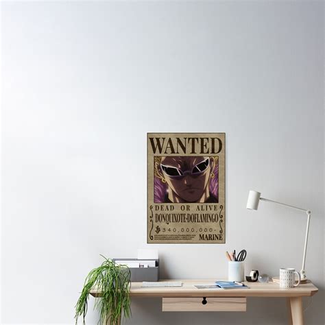 Donquixote Doflamingo Bounty One Piece Wanted Poster For Sale By