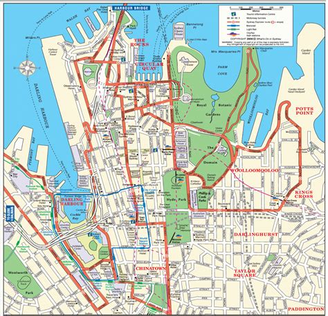 Sydney City Tourist Map Sydney Tourist Map Sydney Cit