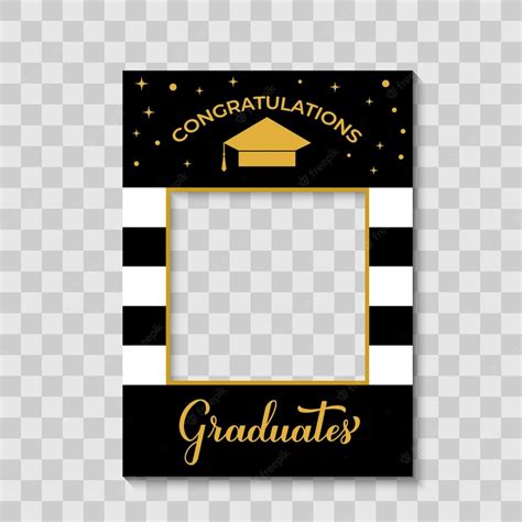 Premium Vector Congratulations Graduates Photo Booth Frame Graduation