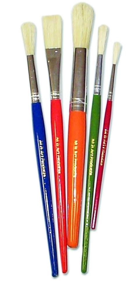 Set Of Childrens Paint Brushes With Assorted Tips