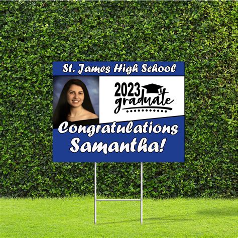 Graduation Banner Class Of 2021 Sign Custom Colors Add Your Picture