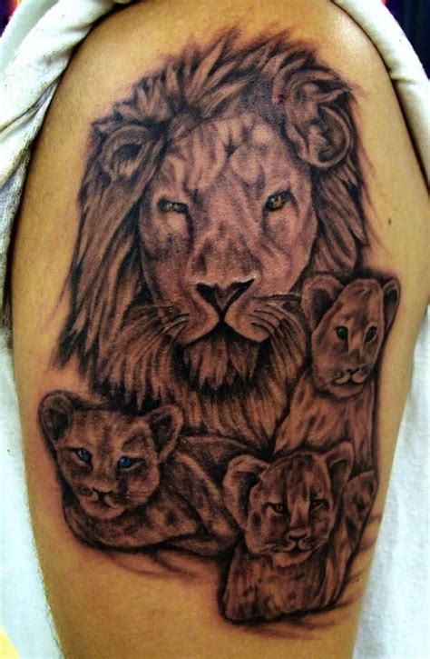 19 Best Lion And Cub Tattoo Designs Images On Pinterest