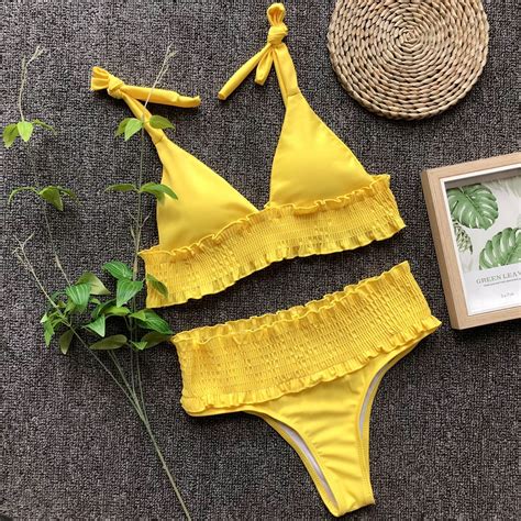 Spaghetti Straps Brazilian Push Up Bikini Swimwear Bikinis Women Sexy Triangle Swimsuit Bathing