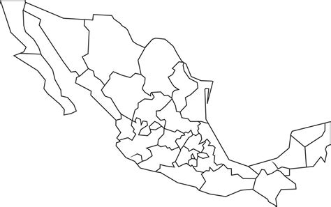 Mapa De Mexico En Blanco Y Negro Estudiar