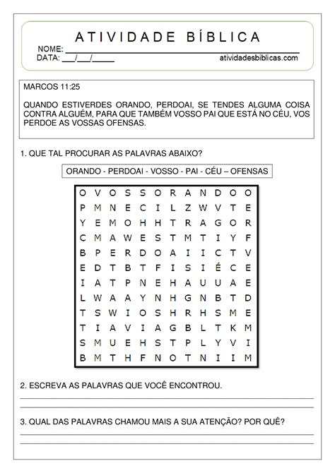 Atividade Sobre O Perdão