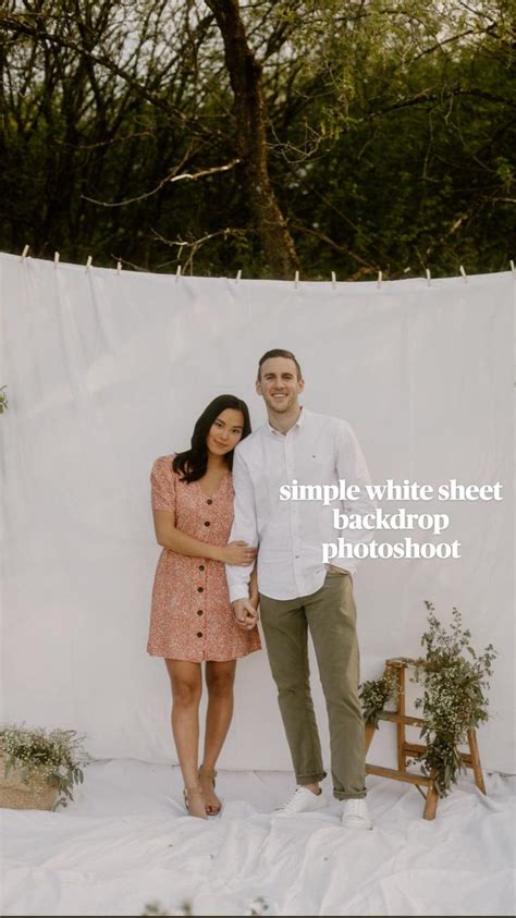 Simple White Sheet Backdrop Photoshoot Date Night Outfit Summer