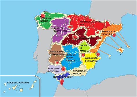 Mapa De EspaÑa Con Sus ReinosaÑo 1500comentemos Amistosamente