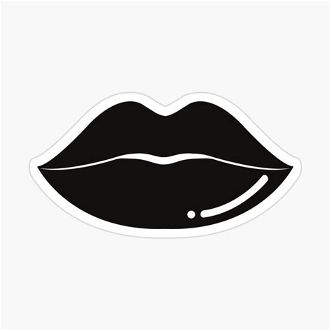 Black Lips Sticker By Ballroomaline Black Lips Black Stickers