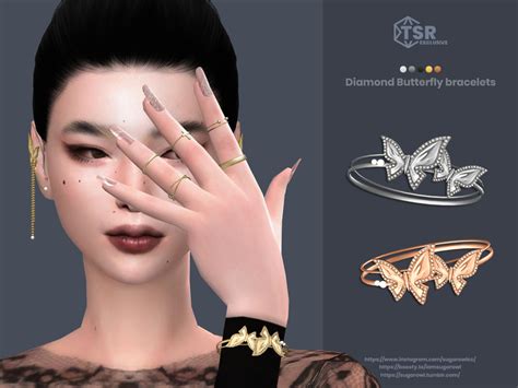 Diamond Butterfly Bracelets The Sims 4 Catalog