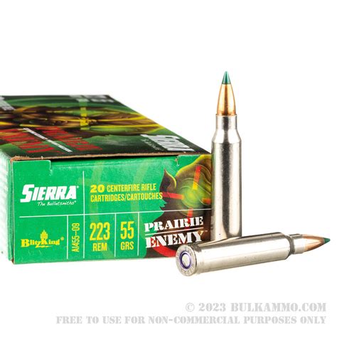 200 Rounds Of Bulk 223 Ammo By Sierra 55gr Blitzking