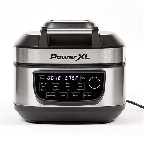 Powerxl Grill Air Fryer Combo Qt In Indoor Grill Air Fryer Slow Cooker Roast Bake