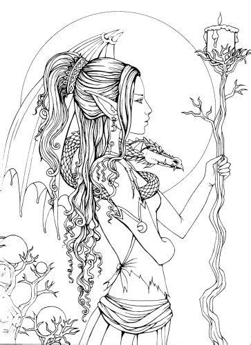 Mystical A Fantasy Coloring Book Fairy Coloring Pages